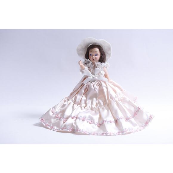 Country Woman, Dressed Doll, 8 1/2", Pink Dress, Wide Hat, Civil War, Fashion, - Picture 1 of 4